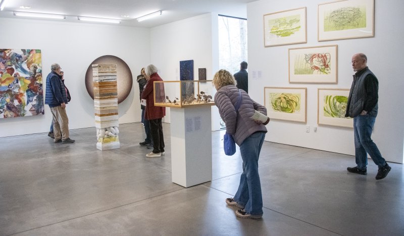 Inside the art gallery of Cliff Diver and Kathryn Byrne on Coopers Hawk Court, the current exhibition Reach invites visitors to find their inner curiosity.